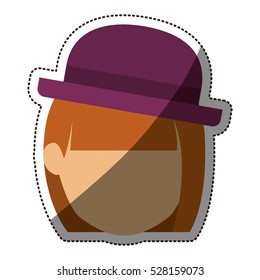 Isolated girl head design