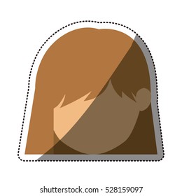 Isolated girl head design