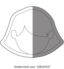 Isolated girl head design
