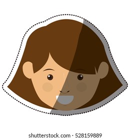 Isolated girl head design