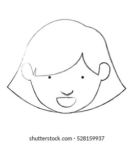 Isolated girl head design