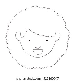 Isolated girl head design