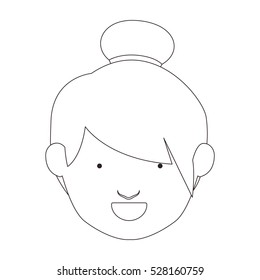 Isolated girl head design