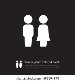 Isolated Girl Icon. Boy Vector Element Can Be Used For Boy, Girl, Gender Design Concept.