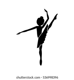Isolated girl practice ballet design