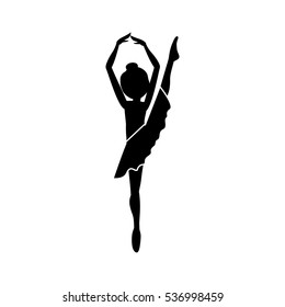 Isolated girl practice ballet design