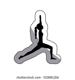 Isolated girl practice stretch design