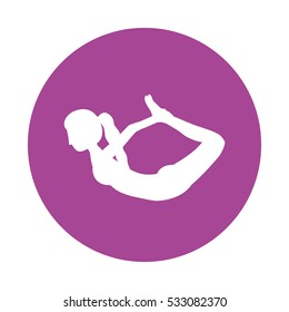 Isolated girl practice stretch design