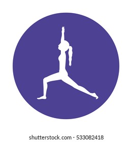 Isolated girl practice stretch design