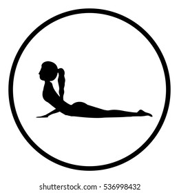 Isolated girl practice stretch design