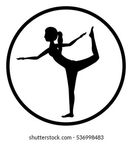 Isolated girl practice stretch design