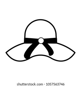 Isolated girl summer hat icon