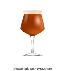Isolated glass beer on white background. Vector illustration design.