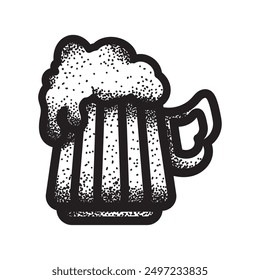 Isolated glass beer sketch icon Vector illustration