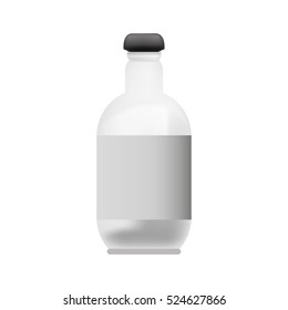 isolated glass bottle icon vector illustration graphic design