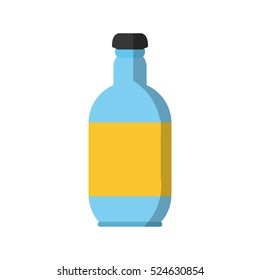 isolated glass bottle icon vector illustration graphic design