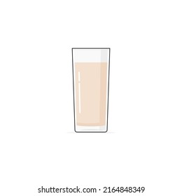 Isolated a glass of milk vector graphics