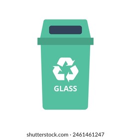 Isolated glass recycling container symbol 
