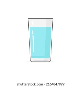 Isolated a glass of water vector graphics