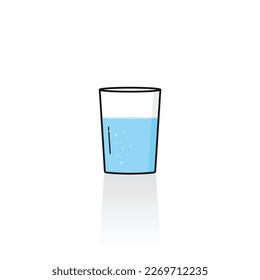 Aislamiento de un vaso de gráficos vectores de agua