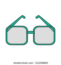 Isolated glasses accessory design