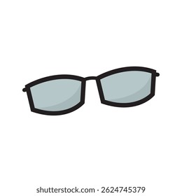 Isolated glasses coffee shop things objects illustration