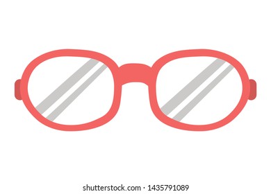Isolated glasses design vector