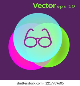 Isolated Glasses Icon. Spectacles Vector Element Can Be Used For Spectacles, Sunglasses, Glasses Design Concept.