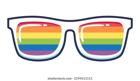 Isolated glasses lgbtiq vector illustration