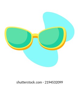 Isolación de gafas de imagen de la playa de la ilustración del vector