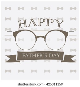 Isolated glasses and a ribbon with text on a white background for father's day celebrations