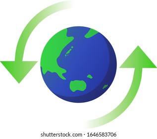 Isolated Global Circulation Illustration Material.