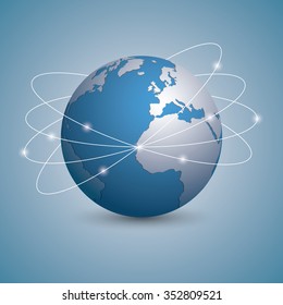 Isolated global communication logo