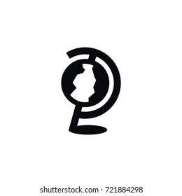 Isolated Globe Icon. Geography Vector Element Can Be Used For Globe, Geography, World Design Concept.