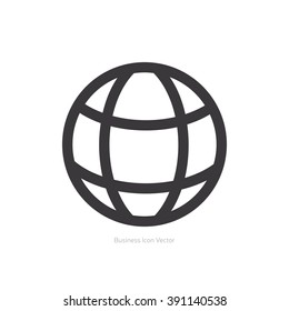 Isolated globe icon on a white background
