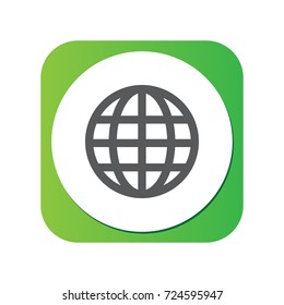 Isolated Globe Icon Symbol On Clean Background. Vector World Element In Trendy Style.