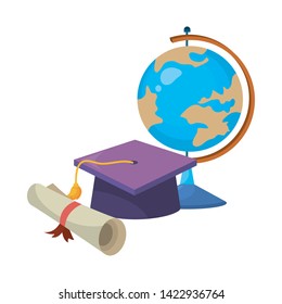 Isolated globe of school design vector illustration