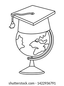Isolated globe of school design vector illustration