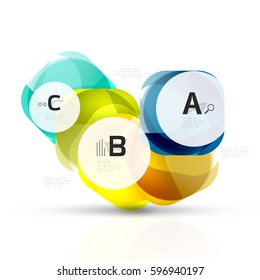 Isolated glossy shiny squares template. Vector background for print workflow layout, diagram, number options or web design banner