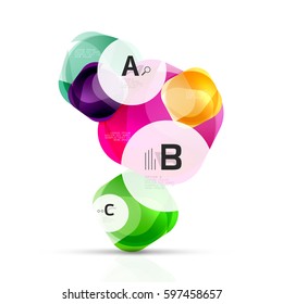 Isolated glossy shiny squares template. Vector template background for print workflow layout, diagram, number options or web design banner