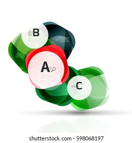 Plantilla de cuadrados brillantes aislados. Fondo de plantilla de vector para diseño de flujo de trabajo de impresión, diagrama, opciones de número o banner de diseño web