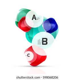Plantilla de cuadrados brillantes aislados. Fondo de plantilla de vector para diseño de flujo de trabajo de impresión, diagrama, opciones de número o banner de diseño web
