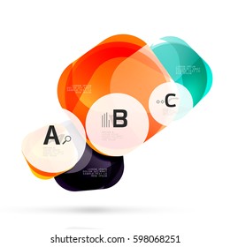 Plantilla de cuadrados brillantes aislados. Fondo de plantilla de vector para diseño de flujo de trabajo de impresión, diagrama, opciones de número o banner de diseño web