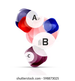 Modelo de quadrados brilhantes brilhantes isolados. Plano de fundo de modelo de vetor para layout de fluxo de trabalho de impressão, diagrama, opções de número ou faixa de design da Web