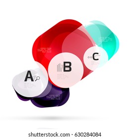 Isolated glossy shiny squares template. Vector template background for print workflow layout, diagram, number options or web design banner