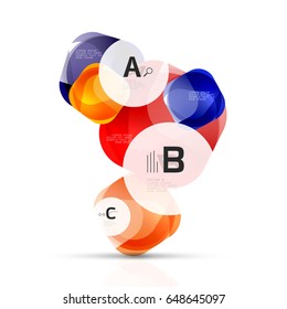 Isolated glossy shiny squares template. Vector template background for print workflow layout, diagram, number options or web design banner