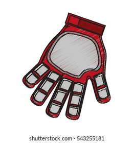 Isolated glove of soccer design
