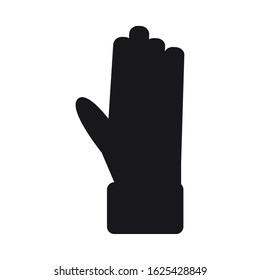 Isolated gloves image. Winter clothes image - Vector