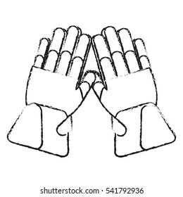Isolated gloves of winter cloth design