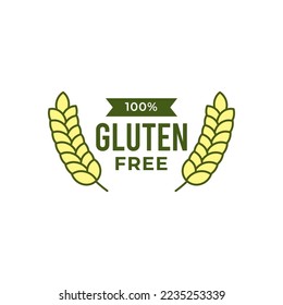 Isolated gluten free icon logo vector design.